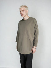 WDTS Asymmetric Heavy Jersey Heron Top Olive