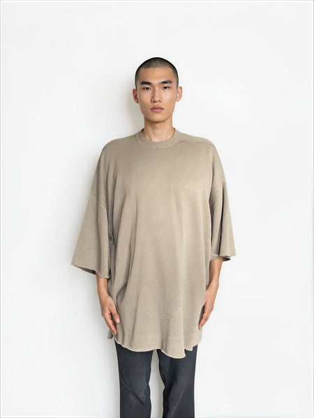 Rick Owens SS26 TEMPLE TOMMY KNIT SWEAT T-SHIRT Dust