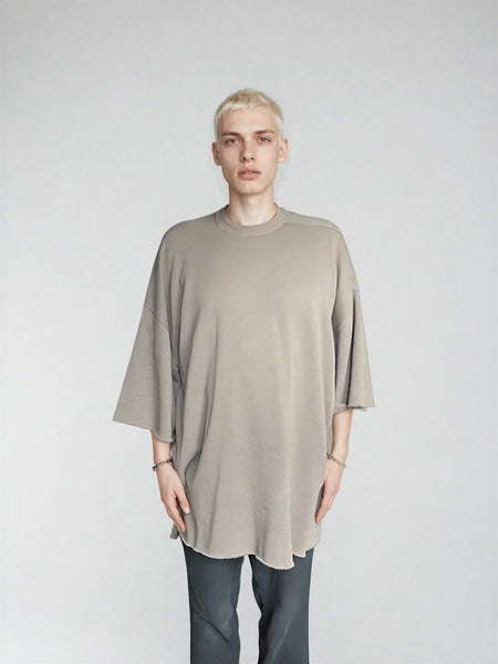 Rick Owens SS26 TEMPLE TOMMY KNIT SWEAT T-SHIRT Dust
