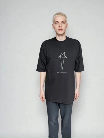 DRKSHDW by Rick Owens SS26 JUMBO SS T IN BLACK KNIT T-SHIRT