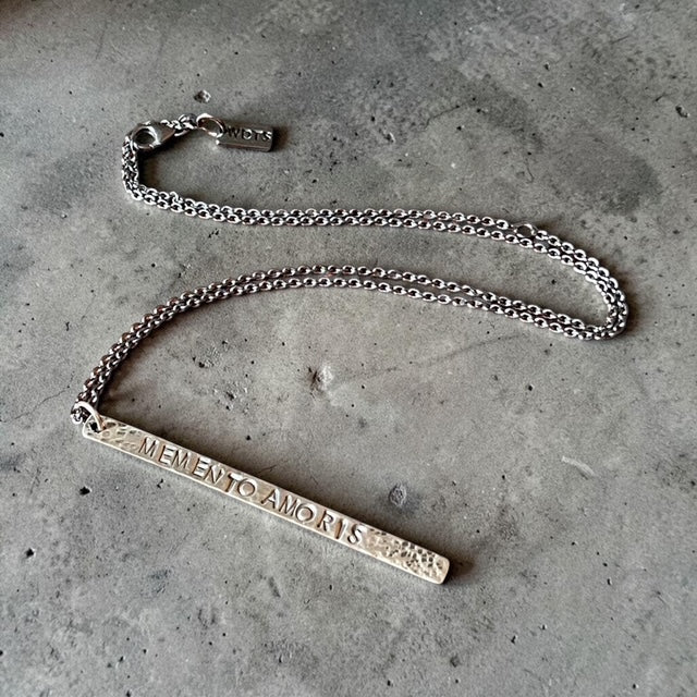 WDTS Window Dressing the Soul Silver - Hand Hammered Necklace - MEMENTO AMORIS - Mixed Finish