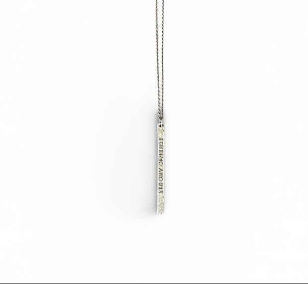 WDTS Window Dressing the Soul Silver - Hand Hammered Necklace - MEMENTO AMORIS - Mixed Finish