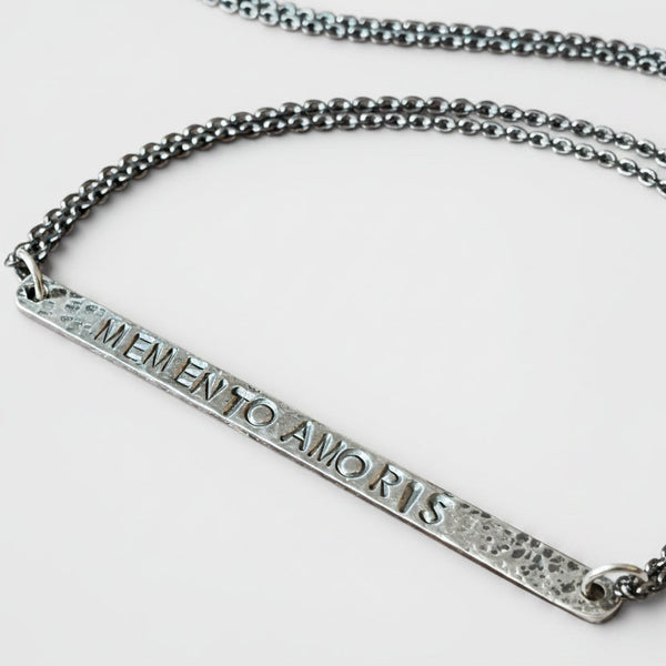 WDTS Window Dressing the Soul Silver - Hand Hammered Necklace - MEMENTO AMORIS - Mixed Finish