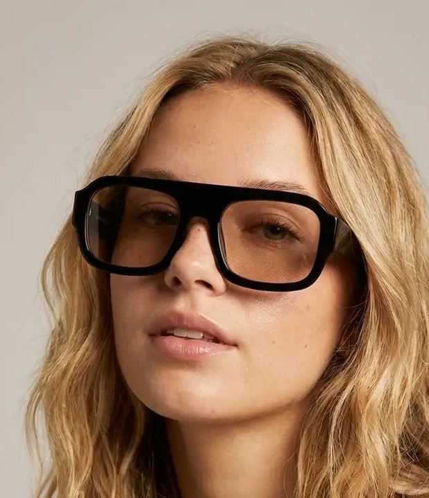 Black Oversized Square Frame Sunglasses