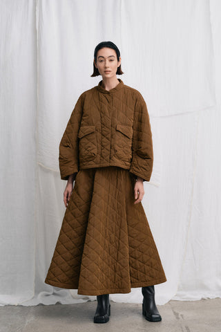Rabens Saloner Chestnut Tech quilt jacket Rhea