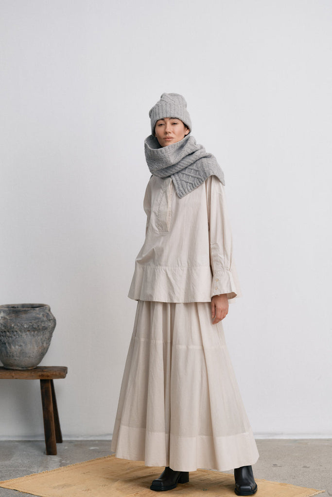 Rabens Saloner Patchwork knit neck warmer Tamy