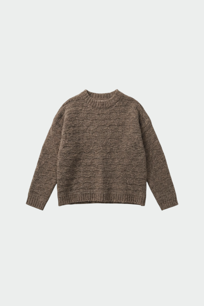 AW26 DECORATIVE-KNIT SWEATER MINK