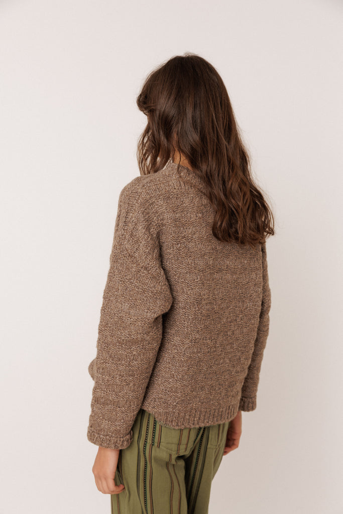 AW26 DECORATIVE-KNIT SWEATER MINK