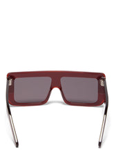 Rick Owens Documenta Sunglasses BLOOD TEMPLE/BLACK LENS