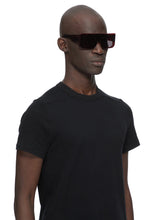 Rick Owens Documenta Sunglasses BLOOD TEMPLE/BLACK LENS