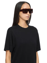 Rick Owens Documenta Sunglasses BLOOD TEMPLE/BLACK LENS