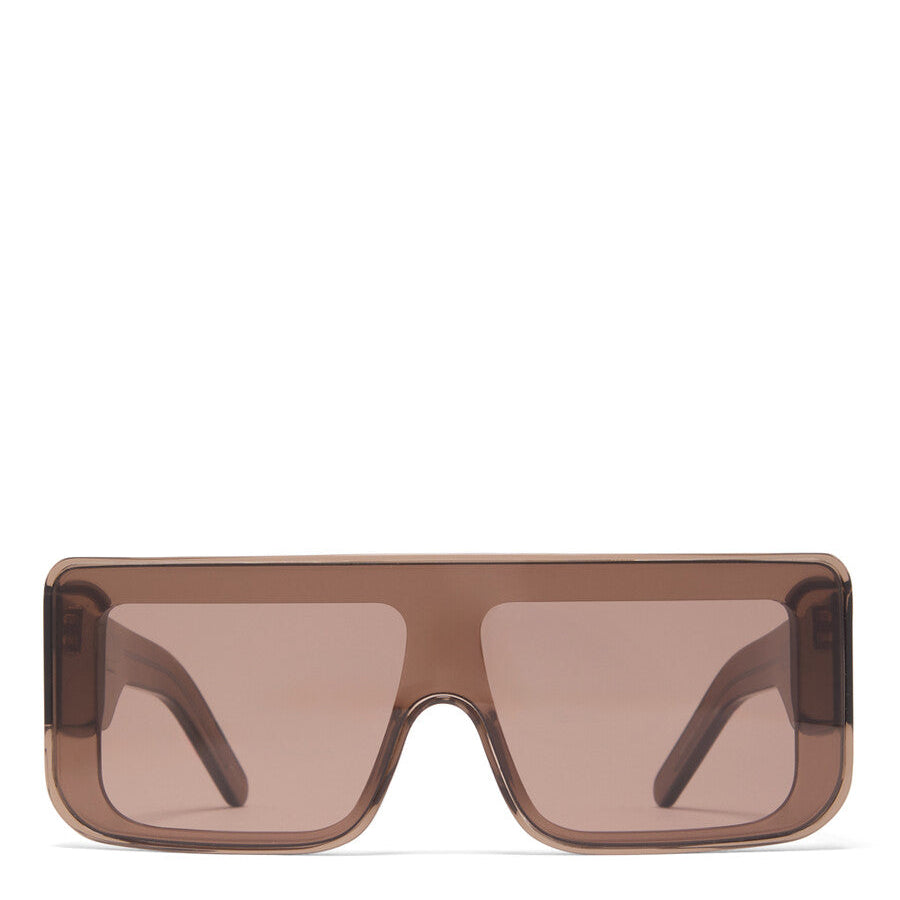Rick Owens Documenta Sunglasses TOBACCO TEMPLE/BROWN LENS