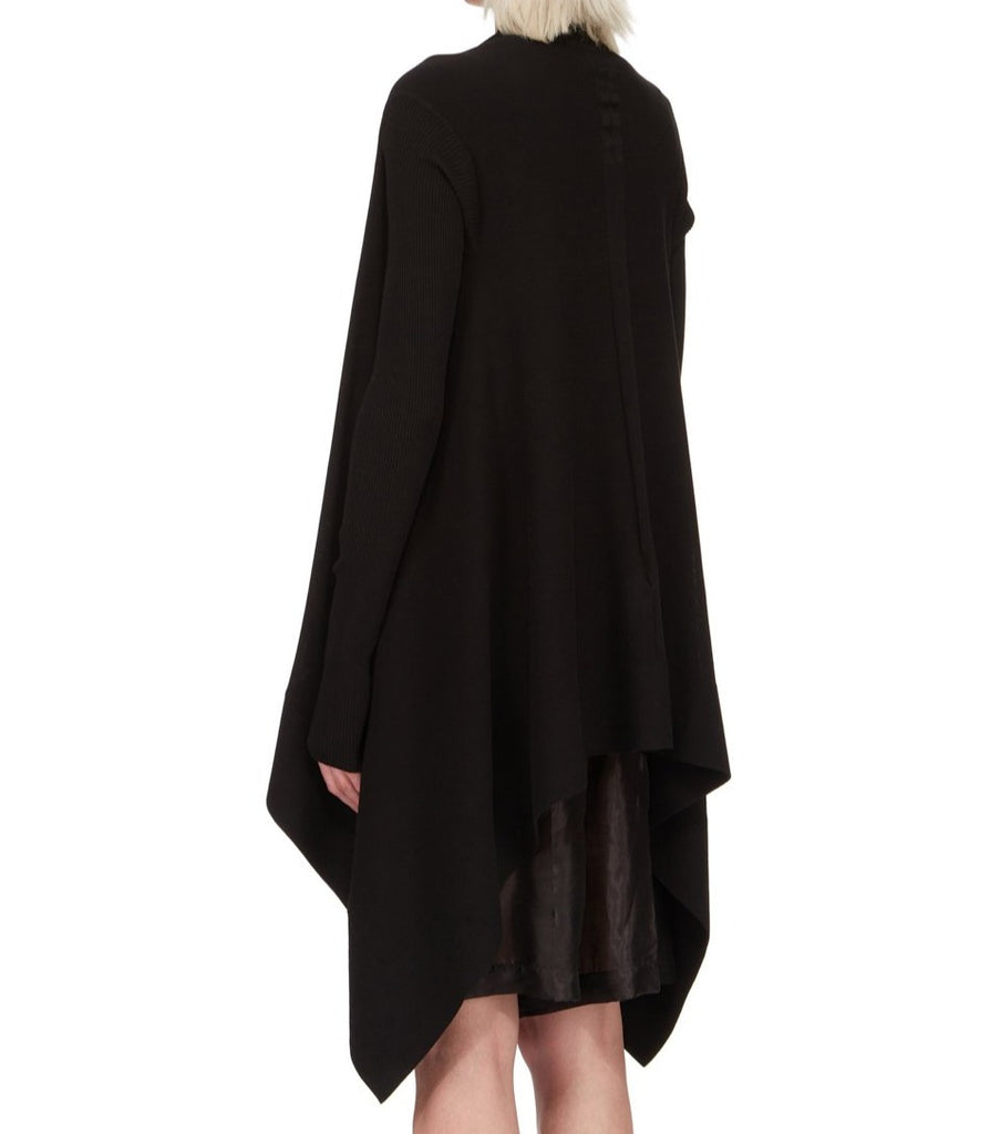 RICK OWENS SS24 LIDO MEDIUM WRAP IN BLACK STRETCH VISCOSE KNIT