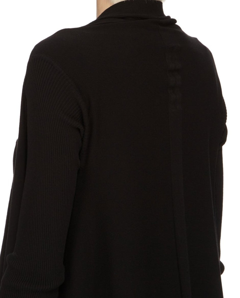 RICK OWENS SS24 LIDO MEDIUM WRAP IN BLACK STRETCH VISCOSE KNIT