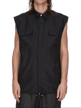 RICK OWENS SS26 JUMBO SL SLEEVELESS OUTERSHIRT - BLACK