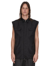 RICK OWENS SS26 JUMBO SL SLEEVELESS OUTERSHIRT - BLACK