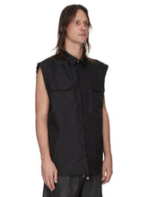 RICK OWENS SS26 JUMBO SL SLEEVELESS OUTERSHIRT - BLACK