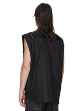 RICK OWENS SS26 JUMBO SL SLEEVELESS OUTERSHIRT - BLACK