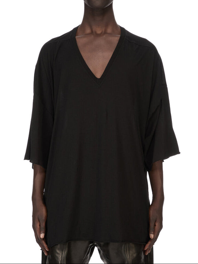 Rick Owens SS26 TEMPLE V TOMMY KNIT T-SHIRT BLACK