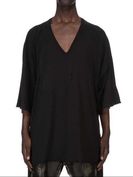Rick Owens SS26 TEMPLE V TOMMY KNIT T-SHIRT BLACK