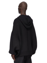 Rick Owens SS26 TEMPLE HUN HOODIE IN BLACK