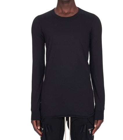 RICK OWENS FW23 KNIT T-SHIRT BASIC LS T, BLACK