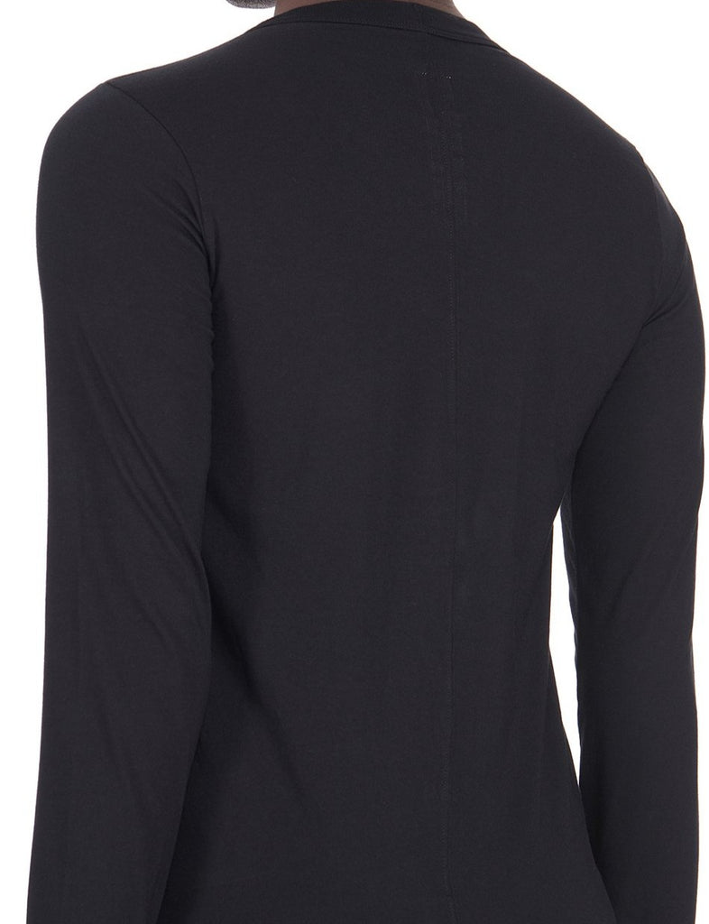 RICK OWENS FW23 KNIT T-SHIRT BASIC LS T, BLACK