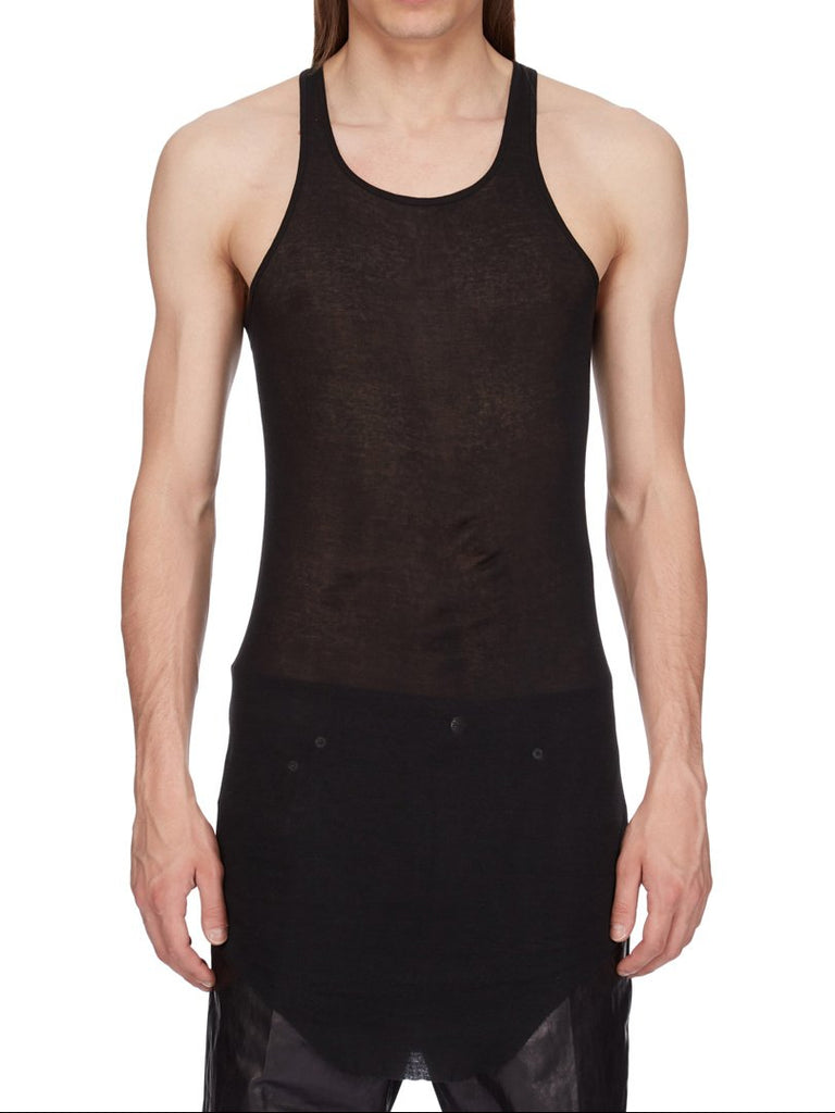 Rick Owens SS26 TOP - BASIC RIB TANK - BLACK