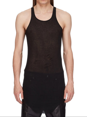 Rick Owens SS26 TOP - BASIC RIB TANK - BLACK