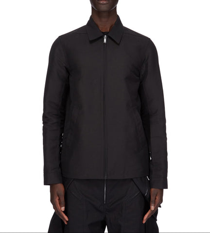 RICK OWENS SS26 BRAD JKT IN BLACK HEAVY COTTON