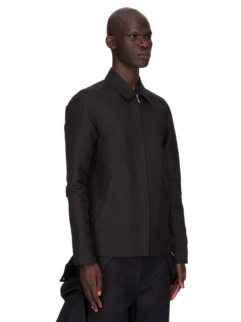RICK OWENS SS26 BRAD JKT IN BLACK HEAVY COTTON