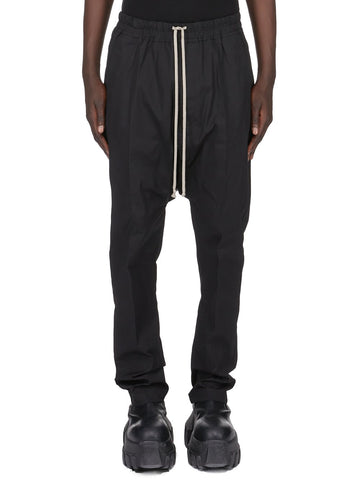Rick Owens SS26 TEMPLE DRAWSTRING LONG IN BLACK HEAVY POPLIN