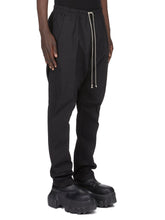 Rick Owens SS26 TEMPLE DRAWSTRING LONG IN BLACK HEAVY POPLIN