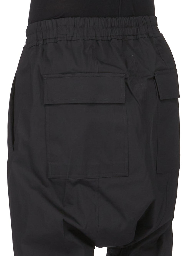 Rick Owens SS26 TEMPLE DRAWSTRING LONG IN BLACK HEAVY POPLIN