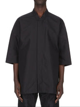 RICK OWENS SS26 TEMPLE SS JUMBO FAUN SHIRT IN BLACK CORDURA COTTON