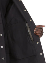 RICK OWENS SS26 TEMPLE SS JUMBO FAUN SHIRT IN BLACK CORDURA COTTON