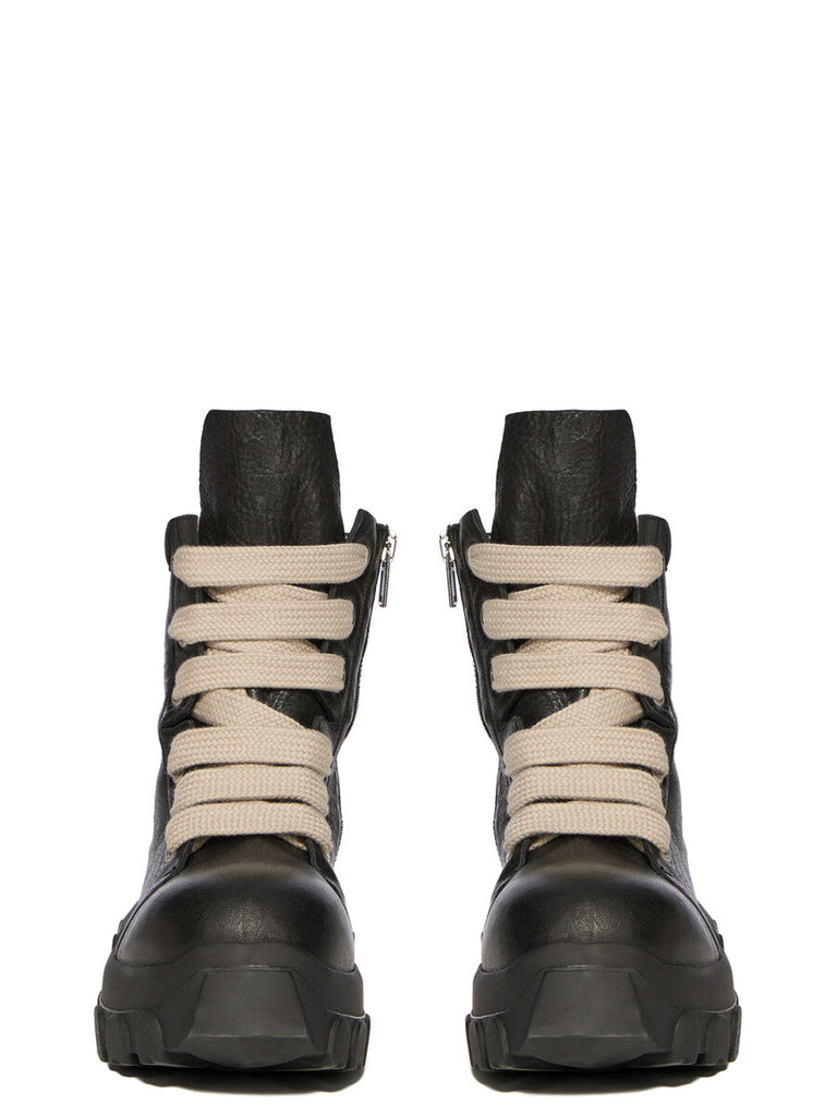Rick Owens SS26 JUMBOLACE ARMY BOZO TRACTOR LEATHER BOOTS