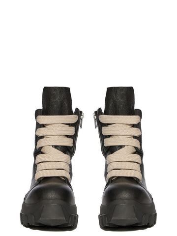 Rick Owens SS26 JUMBOLACE ARMY BOZO TRACTOR LEATHER BOOTS