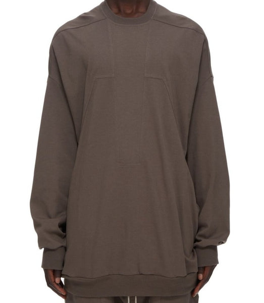 RICK OWENS FW23 KNIT T-SHIRT PETER SPLINTERED, DUST