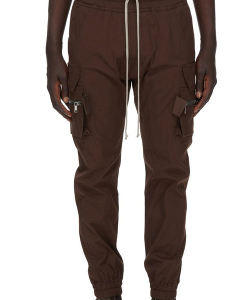 RICK OWENS FW23 MASTODON BROWN WOVEN PANTS