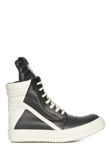 Rick Owens FW23 LUXOR GEOBASKET BLACK / MILK