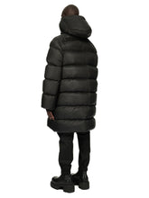 Rick Owens LUXOR LS HOODED LINER IN BLACK RECYCLED NYLON