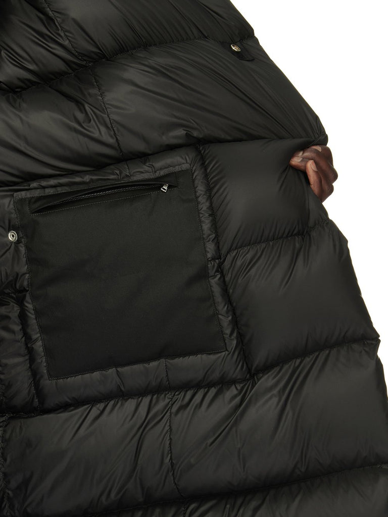 Rick Owens LUXOR LS HOODED LINER IN BLACK RECYCLED NYLON