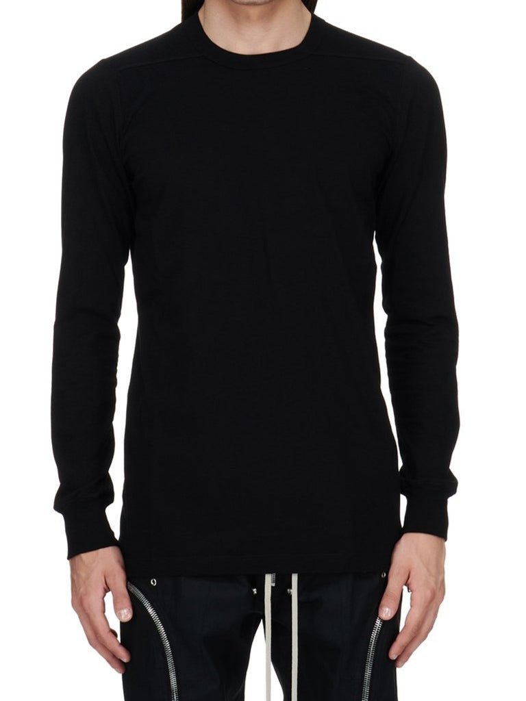RICK OWENS T-SHIRT BASIC LS T, BLACK