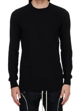 RICK OWENS T-SHIRT BASIC LS T, BLACK