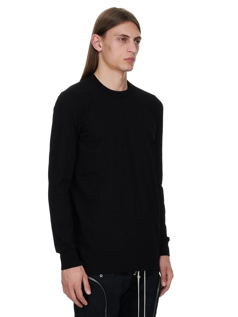 RICK OWENS T-SHIRT BASIC LS T, BLACK
