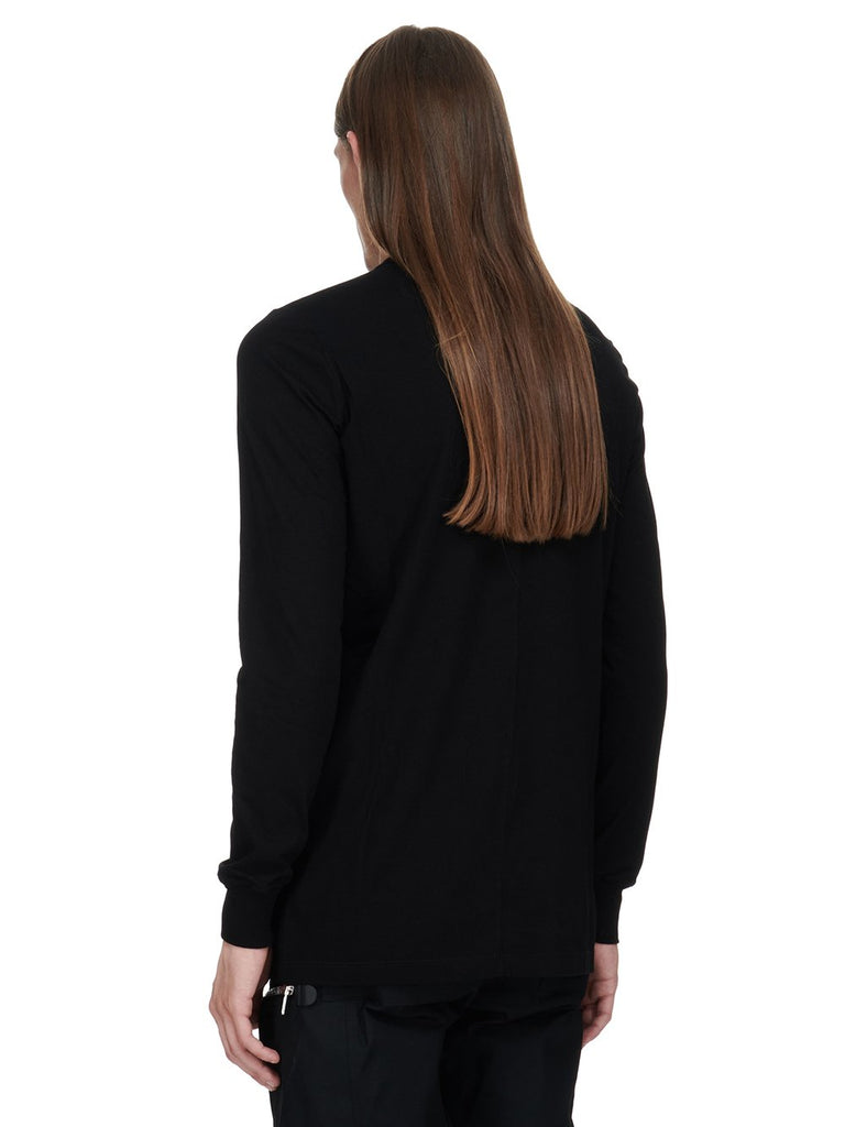 RICK OWENS T-SHIRT BASIC LS T, BLACK