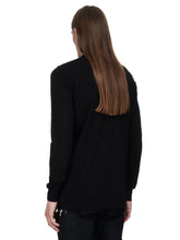 RICK OWENS T-SHIRT BASIC LS T, BLACK