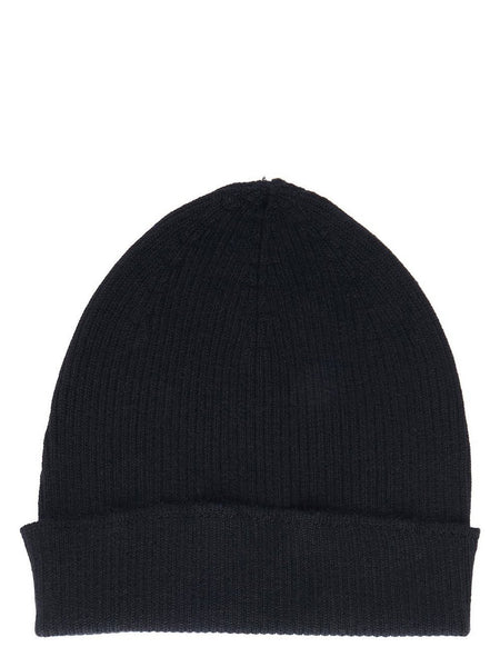 RICK OWENS FW25 RIBBED BEANIE BLACK