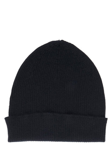 RICK OWENS FW25 RIBBED BEANIE BLACK